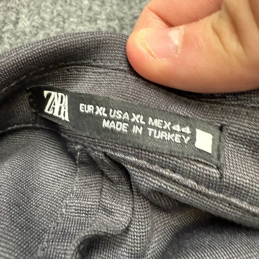 Zara‎ Blazer Mens XL Gray Unstructured Comfort Jacket Knit Stretch One Button